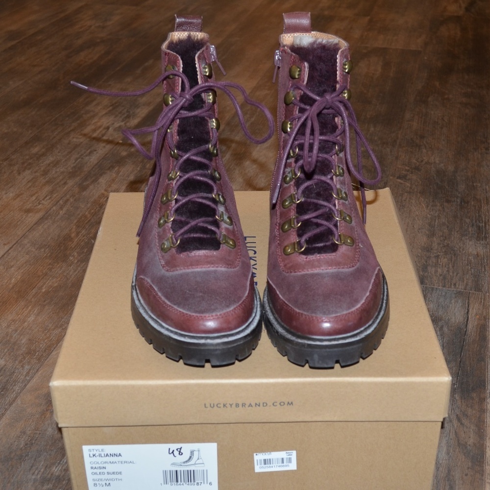 NEW -Lucky Brand Maroon Boot - Picture 10 of 10